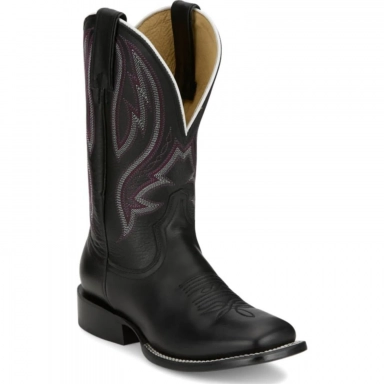 Tony Lama Womens 11 Darcia Dusk Black Western Boot