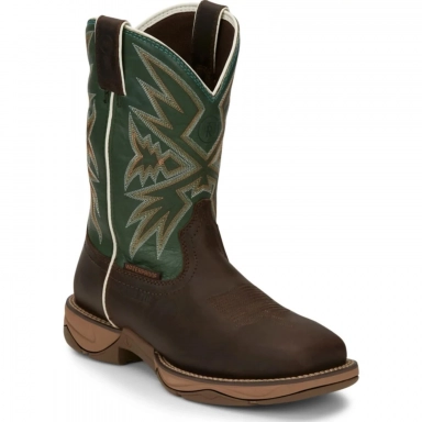 Tony Lama Mens 11 Bartlett Shamrock Green Steel Toe Western Work Boot