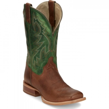 Tony Lama Mens 11 Luciano Green Cowhide Western Boot
