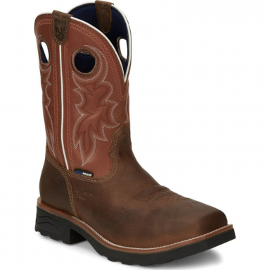 Tony Lama Mens 11" Fireball Cognac Composite Toe Western Boot TW3300