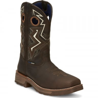 Tony Lama Mens 11" Force Walnut Composite Toe Western Boot TW3403