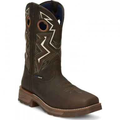 Tony Lama Mens 11 Force Walnut Composite Toe Western Work Boot