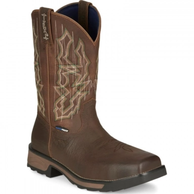 Tony Lama Mens 11 Anchor Cognac Composite Toe Western Work Boot