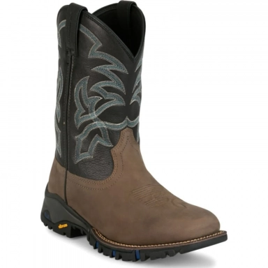 Tony Lama Mens 11? Roustabout Black Goat Western Boot