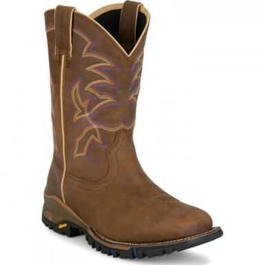Tony Lama Mens 11? Roustabout Tan Cowhide Western Boot
