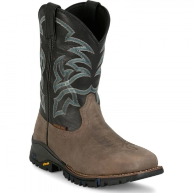 Tony Lama Mens 11 Roustabout Black Steel Toe Western Boot