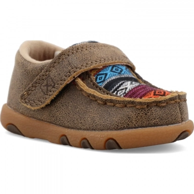 Twisted X Kids Driving Moc Casual Shoe Bomber - Multi Serape