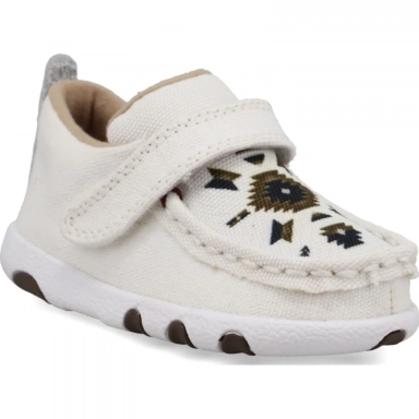 Twisted X Infants Driving Moc White Multi