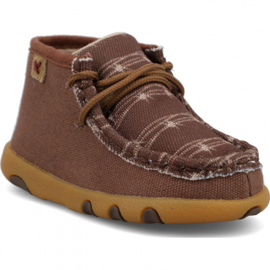 Twisted X Infants Chukka Driving Moc Dark Brown - White