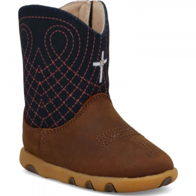 Twisted X Infants Eco Driving Moc Boot Mocha - Navy
