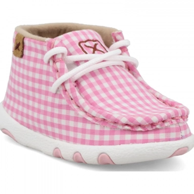 Twisted X Infants Chukka Driving Moc Pink - White
