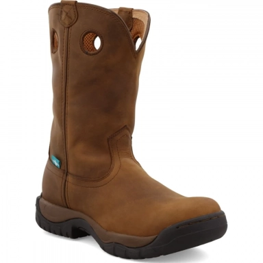 Twisted X Mens All Around Waterproof Work Boot Taupe - Taupe