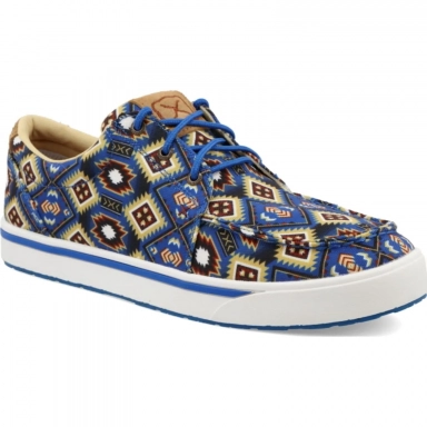 Twisted X Mens Kicks Boot Blue Multi Aztec