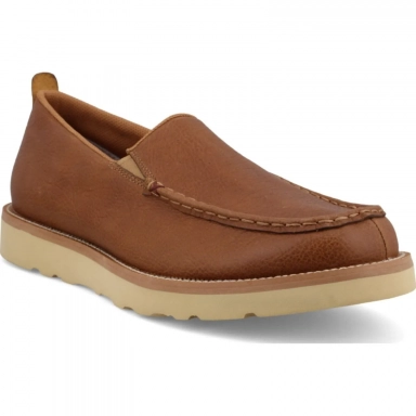 Twisted X Mens Wedge Sole Slip On Shoe Amber Brown