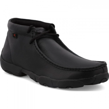Twisted X Mens Driving Moc Chukka Boot Soft Black
