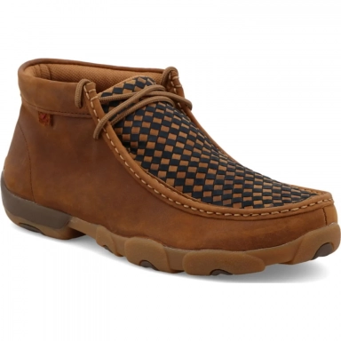 Twisted X Mens Driving Moccasin Oiled Saddle - Midnight