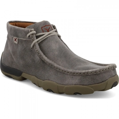 Twisted X Mens Driving Moc Chukka Boot Grey
