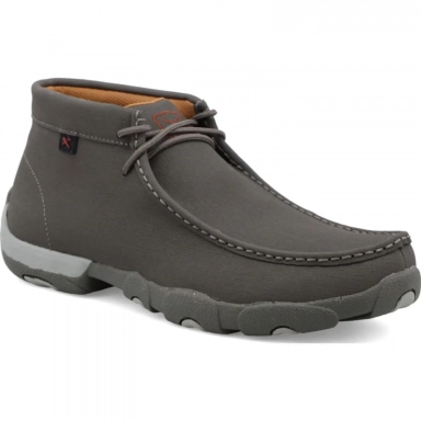 Twisted X Mens Driving Moc Chukka Boot Dark Grey - Grey
