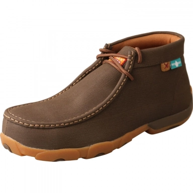 Twisted X Mens Driving Moc Chukka Boot Chocolate