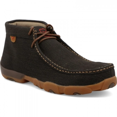 Twisted X Mens Driving Moc Chukka Boot Charcoal