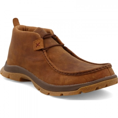 Twisted X Mens Oblique Toe Chukka Boot Oiled Saddle