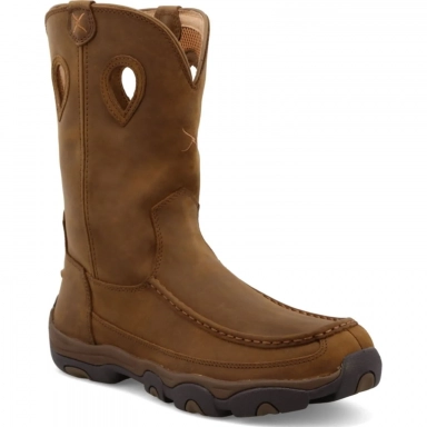 Twisted X Mens 11" Pull On Boot Distressed Saddle - Saddle