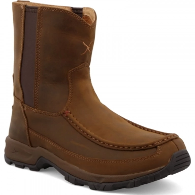 Twisted X Mens 8" Pull-On Boot Distressed Saddle - Saddle