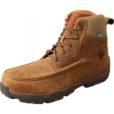 Twisted X Mens 6" Work Boot Distressed Saddle MHKWC01