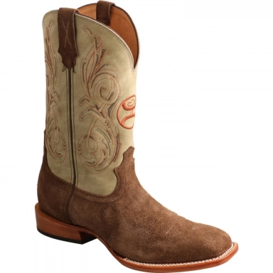Twisted X Mens 12" Hooey Boot Chocolate/Key Lime