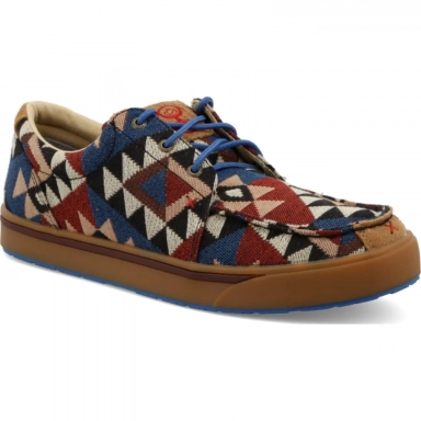 Twisted X Mens Hooey Loper Shoe Graphic Pattern Canvas