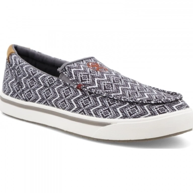 Twisted X Mens Hooey Loper Slip-On Black - White