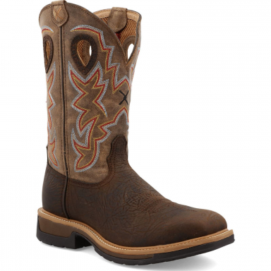 TwistedX Mens Lite Cowboy Work Boot Taupe Bomber MLCA001