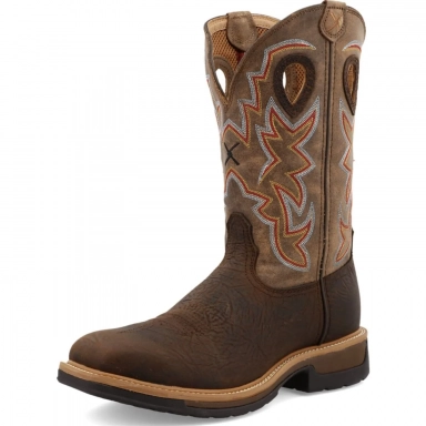Twisted X Mens Lite Cowboy Boot Taupe - Bomber