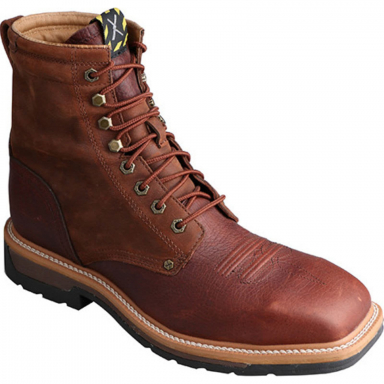 TwistedX Mens Distressed Shoulder Steel Toe Lite Work Lacer Boot MLCSLW1