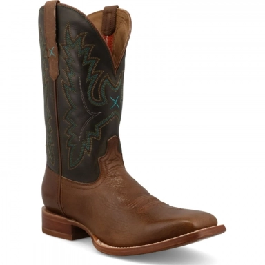 Twisted X Mens Rancher Cowboy Boot Saddle - Umber