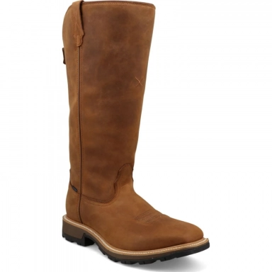Twisted X Mens UltraLite Snake Boot Distressed Saddle