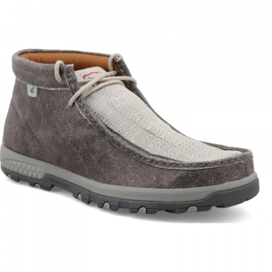 Twisted X Mens Driving Moccasin Grey - Light Grey
