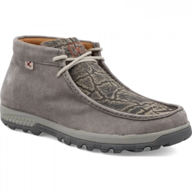 Twisted X Mens Driving Moc Chukka Boot Grey - Grey Elephant
