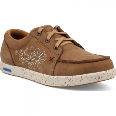 Twisted X Womens Lace Up UltraLite X Shoe Tawny Brown