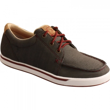 Twisted X Womens Kicks Boot Dark Grey - Barn Red