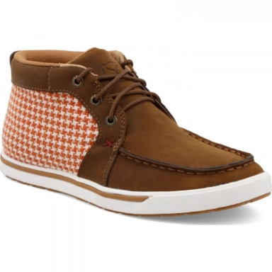 Twisted X Womens Kicks Shoe Distressed Saddle/Orange