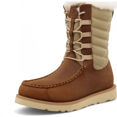 TwistedX Womens 8" Wedge Sole Boot Oiled Saddle & Tan WCA0055