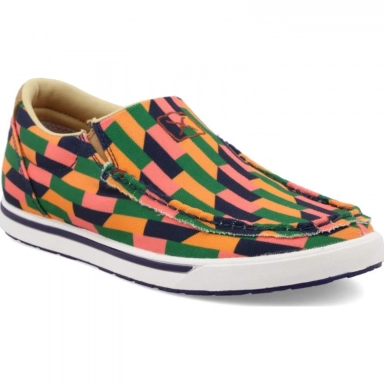 Twisted X Womens Slip-On Kicks Midnight Blue Multi