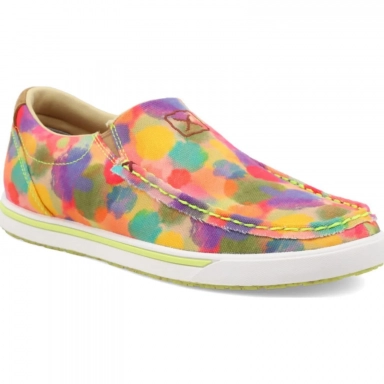 Twisted X Womens Slip-On Kicks Sunny Lime Multi
