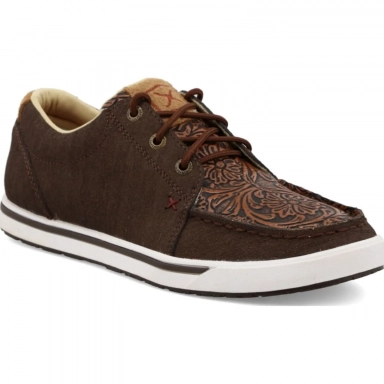 Twisted X Womens Kicks Boot Cocoa - Tooled Brown
