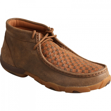 TwistedX Womens Driving Moccasin Bomber Tan WDM0034