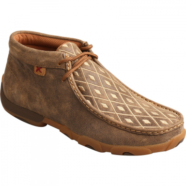 TwistedX Womens Driving Moccasin Bomber Tan WDM0073