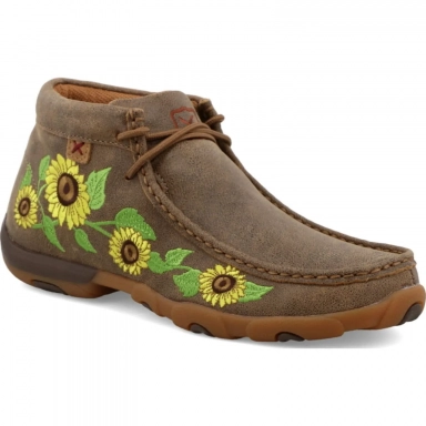 Twisted X Womens Driving Moc Chukka Boot Bomber - Sunflower