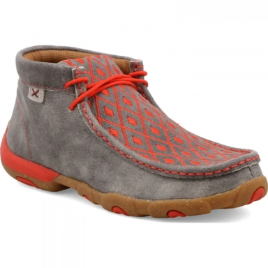 Twisted X Womens Driving Moc Chukka Boot Grey - Grenadine