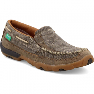 TwistedX Womens ECO TWX Slip-on Driving Moccasin Dust WDMS009